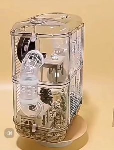 【READY-STOCK】Portable Transparent Compact Hamster Cage Small Animal Habitat Transparent Premium Hamster Cage 仓鼠水晶亚克力笼子 仓鼠笼子 小宠笼子