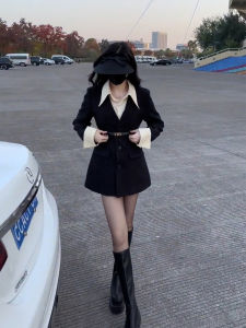 เสื้อเชิ้ตผู้หญิงสไตล์อังกฤษ แขนยาว ทรงหลวม ทรงเข้ารูป ทรงปกติ ฤดูใบไม้ผลิและฤดูใบไม้ร่วง เสื้อคลุมกันหนาว