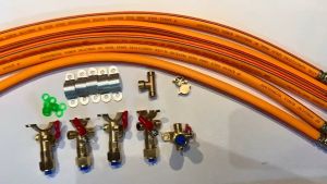 ชุดหัวพ่น ชุดรดน้ำต้นไม้ ชุดกางปีกชุดรถไถ 5 หัว 5 ชุด พ่นหมอก พ่นยา รดน้ำ ทองเหลือง