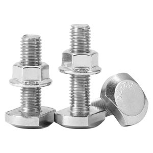 POWER&STRONG | 304 Stainless Steel Hexagon Flange Bolts with Nut
