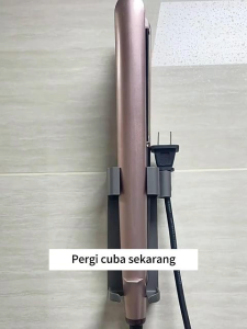 Aluminum Grey Storage Rack Curling Iron Rack Punch-free Installation