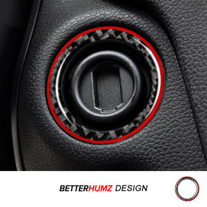 For Mercedes Benz W204 W205 A C Class GLA CLA GLC Ignition Switch Key Hole Ring Trim Carbon Fiber Sticker Car Interior Accessory