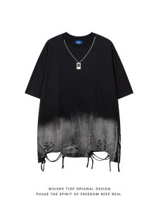 เสื้อยืดแขนสั้นลาย Tie Dye ทรงหลวม ฤดูร้อน สำหรับผู้ชาย คอกลม แขนสั้น ผ้าฝ้าย สไตล์เกาหลี แฟชั่น