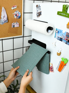 ตู้เย็นแบบดูดซับแม่เหล็ก ตู้เย็นแบบไม่ต้องเจาะ กระดาษเช็ดมือ ตู้เสื้อผ้าสำหรับเก็บของในครัว ชั้นวางกระดาษทิชชู่