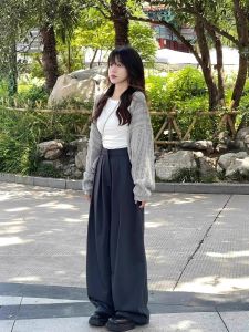 Lightweight Hollow out Knitted Cardigan Womens Summer 2024 New High-End Sensation Strap Outer Cover Short Shawl