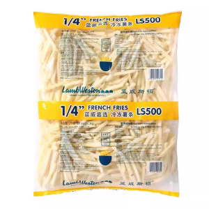 Blue Westown Frozen French Fries Thin Potato Oil Fried Snacks American Style Thick Potato Air Fryer Commercial Food Ingredients