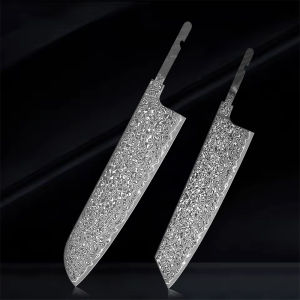 TURWHO 1-5PCS DIY Chef Knives Kiritsuke Knife Nakiri Knives Blank Damascus Steel VG10 Blade Material Semi Finished Knife Blank