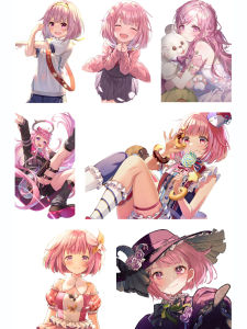 World Plan Fong Xiao Meng PJSK กระดาษติดโน้ตบุ๊กคอมพิวเตอร์สำหรับเดินทาง กระดาษติดกระเป๋าเดินทาง กระดาษติดโทรศัพท์มือถือ เซ็ตของเล่นอีเทอร์เน็ตสองมิติ