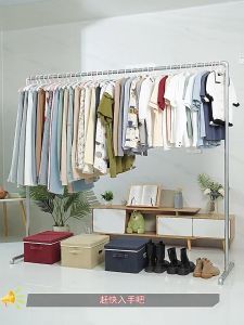 1.3-3M Height Stainless Steel Floor Drying Rack: Rust-proof Drying Rod for Household & Outdoor Use