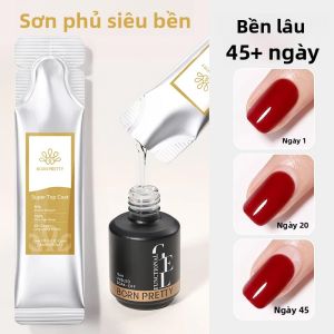 Sơn Gel Phủ Bóng BORN PRETTY Super Top Coat 15g Bền Lâu Gói Nạp 1/3/5 Chiếc Dụng Cụ Làm Đẹp Móng