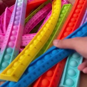 ไม้บรรทัด Pop it Push Pop - การเทรดซิลิโคน ไม้บรรทัดซิลิโคน เครื่องเขียนของเล่น