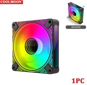Fan / Kipas 12cm Coolmoon DM1 Dragon Mirror Argb Pwm Casing PC Komputer
