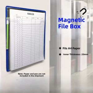 Thickened Magnetic File Folder Office A4 Document Holder Transparent Wall Hanging Storage Box Horizontal And Vertical Version