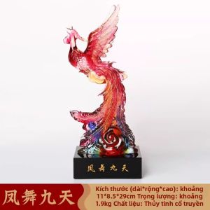 JUSHANYUAN | Đồ Trang Trí Nghệ Thuật Thủy Tinh Thiết Kế Phoenix