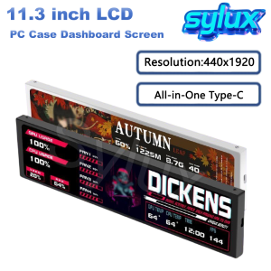 11.3-inch IPS Long Strip PC Case Monitoring Screen USB Direct Connection CPU GPU RAM Temperature Computer Monitor