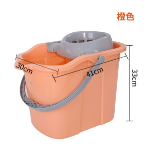 Manual Squeegee Bucket with Press Hand Press Old Style Single Bucket Floor Cleaning Tool Hand Wash Free Square Mopping Bucket