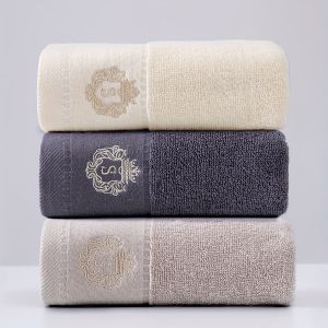 3pcs Face Hand Towel Set Letter Embroidered Household Bathroom Cotton Hand Towel Soft Face Towel Absorbent Towel For Home 수건 세트