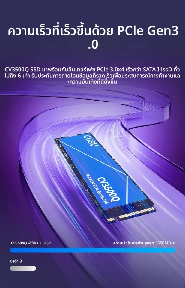 CUSU SSD NVMe M2 512GB 1TB 2TB SSD 2280 ฮาร์ดไดรฟ์