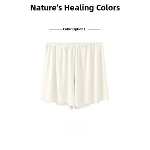 miiow | Ice Silk Safety Pants Womens Thin Summer Home Wear Bottoming Trousers Large Size Womens Casual Short Shorts Butt Lifting