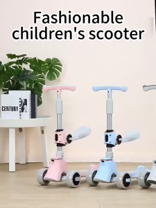Kids Scooter folding scooter for kids 3 wheel with LED Music Lights 3in1 for Children scooter