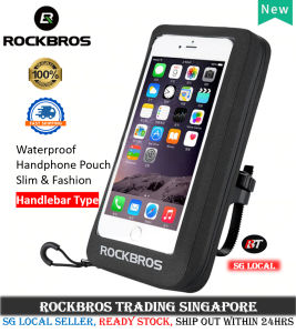 SG Delivery RockBros waterproof handphone pouch Bicycle Waterproof handphone holder waterproof phone holder bicycle bag Bicycle accessories