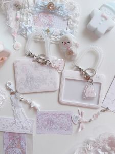 Human-Shaped Computer Angel Heart Card Holder School Girl Cartoon Bus Pass Meal Card ID Card Holder Mini Truck Storage Student