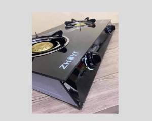 DEMISU Double Burner Gas Stove Tempered Glass sleek design