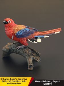 MENGSILE | Solid Educational Red-headed Trogons Bird Model Toy