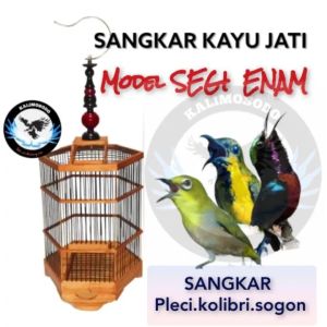 Sangkar pleci kolibri sogon model segi enam