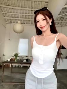 K119. Áo 2 dây thun nữ dáng dài thiết kế vạt bầu form ôm dáng siêu cá tính (có sẵn)