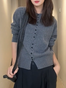 QINGNAER | Plus Size New Fall Trendy Lazy Style Knit Cardigan
