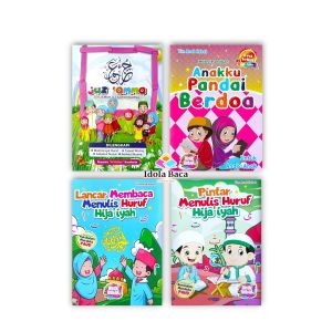 Buku Anak Islami Paket 4 Buku - Menulis Hijaiyah (Lancar & Pintar) + Pandai Berdoa + Juz Amma (TAH)