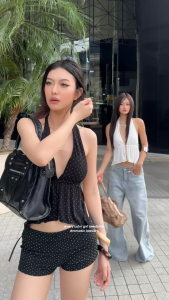 Áo yếm cột dây hở lưng tôn dáng đính đá JULIA - KILL SYSTEM