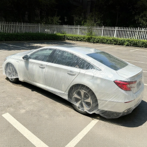 Transparent Large Waterproof Dust-Proof Car Cover One Time Use