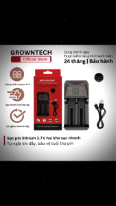 Bộ sạc pin đa năng 5D-82HP sạc nhanh 2 khe cho pin lithium 3.7 V 18650/14500/16340 tiện lợi an toàn