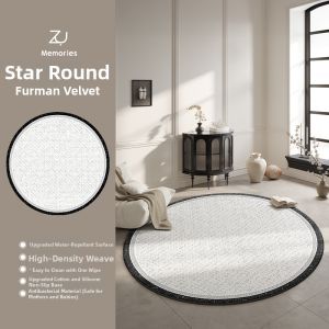 ZHUOYI | French Luxury Waterproof Washable Non-slip Carpet Round