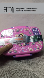 My Style TM 1505 G Bento Lunch Box with Spoon & Fork for Junior Girls