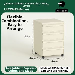 NANGUAHEZI | Retro Design Mobile Storage Cabinet for Bedroom