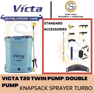 VICTA T20 /TS20 TWIN PUMP TURBO KNAPSACK SPRAYER 20L
