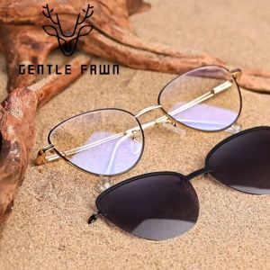 GENTLE FAWN Kacamata Blueray Clip On 2in1 Free Lens Polarized Bisa Minus Antiradiasi Photocromic Bluecromic 703