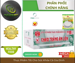 Thùng 30 Gói - Cháo TRẮNG Ăn Liền  Bích Chi Gói 100g