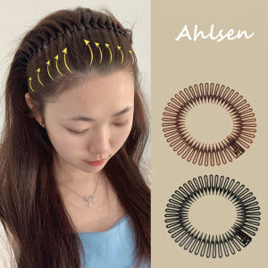 Fashion Stretch  Hairband For Women Plastic Flexible Circle Headband Wavy Hair Hoop Face Wash Fixed Hair Accessories