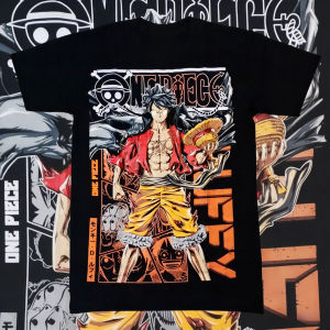 Bandai | 2026 Summer One Piece Monkey D. Luffy Manga Style 3D Printed T-Shirt Retro Cotton Short Sleeve Oversized Tee for Adult Kids