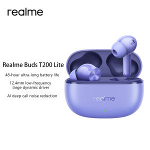 Realme Buds T200 Lite Earphones Wireless Bluetooth 5.4 Outdoor Sports Noise Reduction Headphones HiFi Stereo HD Mic Call Headset