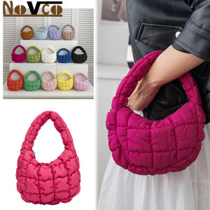 Novco New Womens Totes Bag Cloud Bag Pleated Underarm Bag Girl Shoulder Crossbody Bags Women Small Tote Bag Quilted Cloud Bag
