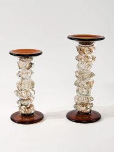 Nordic Artistic Glass Candleholders Atmosphere Soft Decorational Accessories Crown Petal Aroma Candle Cups Decorations