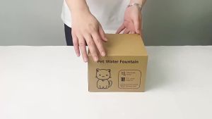XMSJ | 2.2 L Cat Water Fountain Automatic Pet Water Inside Metal Water Dispenser Bowl with Faucet Level Window Ultra Quiet Pump