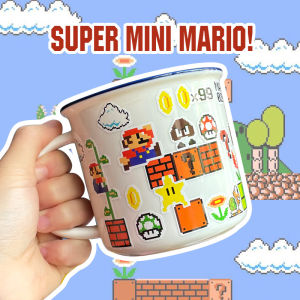 Mini Mario Super Mario Red White Machine Game Waterproof Luggage Sticker for Laptop Tablet Guitar Skateboard Fridge Water Cup
