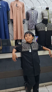 Baju Koko Couple Ayah dan Anak Laki-Laki Lengan Pendek Premium