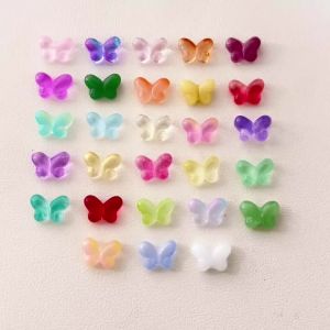 10Pcs 14x10mm Colorful Butterfly Glass Beads Jewellery Making Handmade DIY Bracelet Necklace Earrings Pendant Jewelery Materials